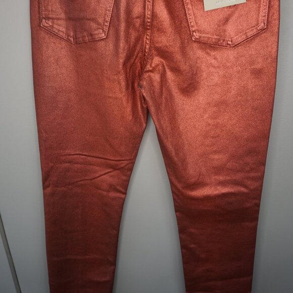 New HUDSON Jeans Harlow Ultra High-Rise Cigarette Jeans Cinnamon Glitter size 27 - Picture 12 of 16